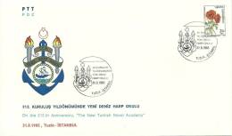 Turkey; Special Postmark 1985 212th Anniv. Of The Turkish Naval Academy - FDC