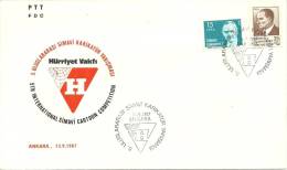 Turkey; Special Postmark 1987 5th International Simavi Cartoon Competition - FDC