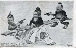 CPA /GUERRE 14/18-ILLUSTRATEUR  NEMO/ SATIRIQUE / ENTRE DEUX FEUX  --NON ECRITE ‹(•¿• )› - War 1914-18