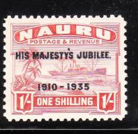 Nauru 1935 25th Anniversary Of Reign Of George V 1sh Mint - Nauru