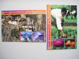 UNO-Genf 440/3 Maximumkarte MK/MC Nr. 76/7, Int. Jahr Der Berge - Maximum Cards