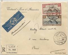 LETTRE POUR PARIS  . AIR MAIL + RECOMMANDE - Luchtpost