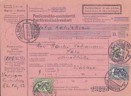 Finland Postförskotts-Adresskort Packet Freight Bill Card HELSINKI Helsingfors 1927 To SALO (2 Scans) - Cartas & Documentos