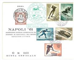 SAN MARINO - BUSTA UFFICIALE NAPOLI '61 - N° C 0216 - ENAL - MANIFESTAZIONI FILATELICHE COMMEMORATIVE - Covers & Documents