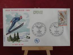 FDC - Jeux Olympiques D'Hiver , Le Saut En Ski - 38 Grenoble - 27.1.1968 - 1er Jour - - Winter 1968: Grenoble