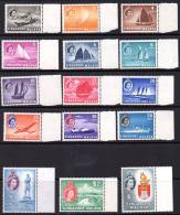 Singapore QEII 1955 Definitives Complete To $5, Lightly Hinged Mint (A) - Singapour (...-1959)