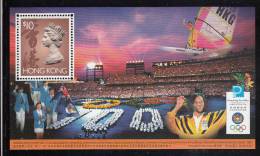 Hong Kong MNH Scott #757 Souvenir Sheet $10 Queen Elizabeth II, Brown - 1996 Summer Olympics - Neufs