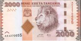 BILLETE DE TANZANIA DE 2000 SHILINGI DE UN LEON (LION) (BANKNOTE) SIN CIRCULAR-UNCIRCULATED - Tanzania