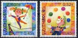 Cept 2002 Luxembourg Yvertn° 1524-25 *** MNH Cote 4,50 Euro Le Cirque - Nuevos