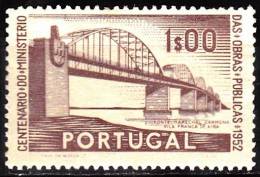 PORTUGAL-1952,  1.º Centenário Do Ministério Das Obras Públicas.    1$00  ** MNH  MUNDIFIL  Nº 755 - Ungebraucht