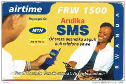 Rwanda, FRW 2500, Airtime, Pay As You Go, Andika SMS, 2 Scans. - Rwanda