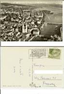 Zurich. Postcard 9x14 Travelled 1958 To Italy (stamp Schaffhausen Stadt Der Schonen Museen) - Hausen Am Albis 