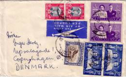 AFRIQUE DU SUD - LETTRE PAR AVION POUR LE DANEMARK LE 13-3-1948. - Brieven En Documenten