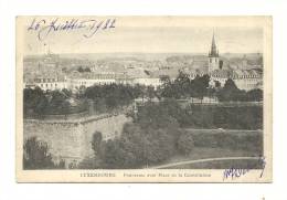 Cp, Luxembourg, Luxembourg Ville, Panorama Avec Place De La Constitution, Voyagée 1922 - Luxembourg - Ville