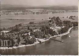 776 Radolfzell Am Bodensee Mit Mettnau Luftbild Segelschiff Sw 70er - Radolfzell