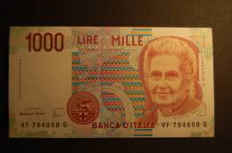 BANCONOTA 1000 LIRE MONTESSORI FDS PERFETTO - 1000 Lire