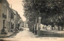 CPA- LES ABRETS(38) - Les Cafés De La Place - Les Abrets