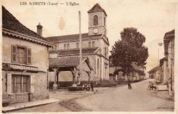 CPA- LES ABRETS(38) - L'Eglise, La Fontaine Publique Et La Halle - Les Abrets