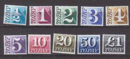 P2607 - GRANDE BRETAGNE TAXE Yv N°73/82 ** - Strafportzegels