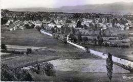 CPSM- LES ABRETS(38) - Vue Aérienne Sur Le Village Et La Route En Travaux - Rouleau Compresseur - Les Abrets