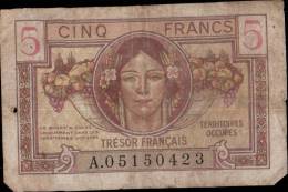 BEAU BILLET DE CINQ FRANCS ( TRESOR FRANCAIS ) DATE 1947 - 1947 Tesoro Francese