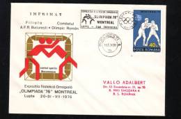 FIGHTING SPECIALCACHET ON COVER OLYMPIC GAMES  MONTREAL 1976 ROMANIA - Ete 1976: Montréal