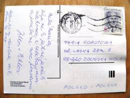 Post Card Sent From Czech Rep. To Poland Edvard Benes 2 Scans - Cartas & Documentos