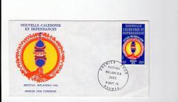 FDC Nouvelle Calédonie - Festival Mélanésia - Obl 06/09/75 (1er Jour) - Oblitérés