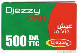 Algeria, 500 DA, Djezzy Carte,2 Scans. - Algerien