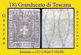 Toscana 018 - Sassone N.17(+) Privo Di Difetti Occulti. - Toscana
