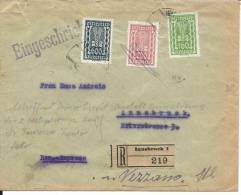 AU005-  AUSTRIA - LETTERA  RACCOMANDATA DA INNSBRUCK A VEZZANO (TN) - 5.1.1923 - Brieven En Documenten