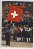 BÜRGLEN -  Vor Gasthaus ADLER, Aelplerfest, Fete Alpestre, Sventola Bandiera, Tracht Costumes Suisses - Bürglen