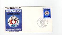 FDC Nouvelle Calédonie - 8éme Jeux Du Pacifique - Obl  Du 08/07/87 (1er Jour) - FDC