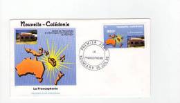 FDC  Nouvelle Calédonie - La Francophonie - Obl  Du 25/07/90 (1er Jour) - Gebraucht