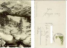 Kandersteg: Blumlisalp. Postcard Bw 9x14 Travelled 1955 To Italy (stamp) - Kandersteg