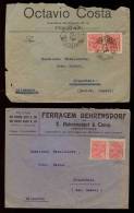 Brazil Brasilien 1924 PELOTAS 2 Briefe Mit Achteck Stempel - Brieven En Documenten