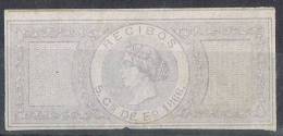 Sello Recibos Isabel II 5 Cts Escudo 1866, Fiscal * - Revenue Stamps