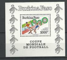 Burkina Bloc YT 38 " Football : Italia 90 " 1990 Neuf ** - Burkina Faso (1984-...)