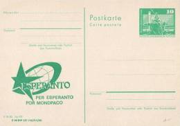 D.D.R.  1980 ESPERANTO POSTCARD MNH - Esperanto