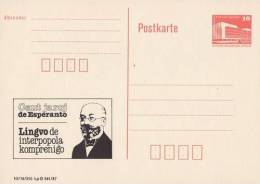 D.D.R.  1987  ESPERANTO  POSTCARD  MNH - Esperanto