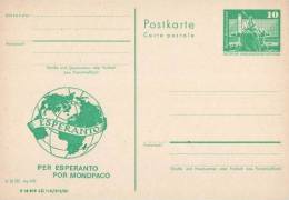 D.D.R.  1980  ESPERANTO  POSTCARD  MNH - Esperanto