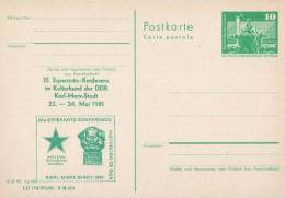 D.D.R.  1981  ESPERANTO  POSTCARD  MNH - Esperanto