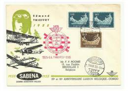 PORTUGAL - "1935 SABENA  1955 - 20º Et 30 Anniversaire Liaison Belgique Congo" - Lisbon To Bruxelles - Flammes & Oblitérations