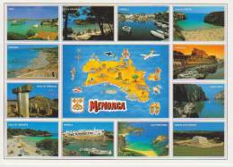 (AKU374) MENORCA. MAPA. ISLAND MAP - Menorca