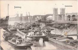 DUISBURG Rhein Brücke Fluß Frachtschiff Hafen Klein Bahn 8.10.1906 TOP-Erhaltung - Duisburg