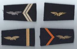 Epaulettes D´uniforme/Quatre épaulettes Anciennes Différentes/Aviation/france/ Vers 1960    D270 - Forze Aeree