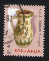 ROUMANIE Oblitération Ronde Poterie Roumaine Pot Fabriqué à Radauti Suceava 2008 WNS 017.08 - Used Stamps