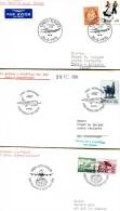 1976 - 1980 Norway SAS Oslo - Copenhagen, Tokyo, Los Angeles First Flight Cover X 3 - Brieven En Documenten