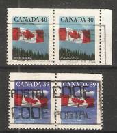 Canada  1989-90  Canadian Flag  (o) - Single Stamps