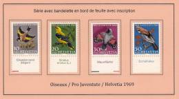 Série Oiseaux 1969, Luxe, Avec Tags (bandelettes) Nom De Chaque Espèce (auf Deutscht). Gomme Intégrale - Unused Stamps